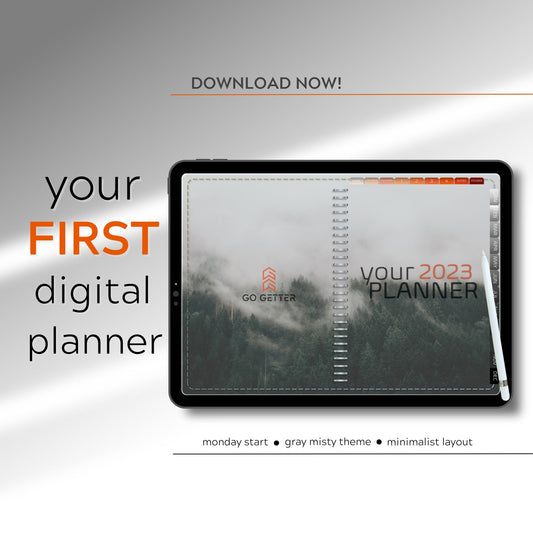 2023 Digital Planner Misty Grey Theme | GoodNotes Planner | Xodo Planner | Notability Planner | Weekly Planner | iPad Planner | Dated 2023 Planner